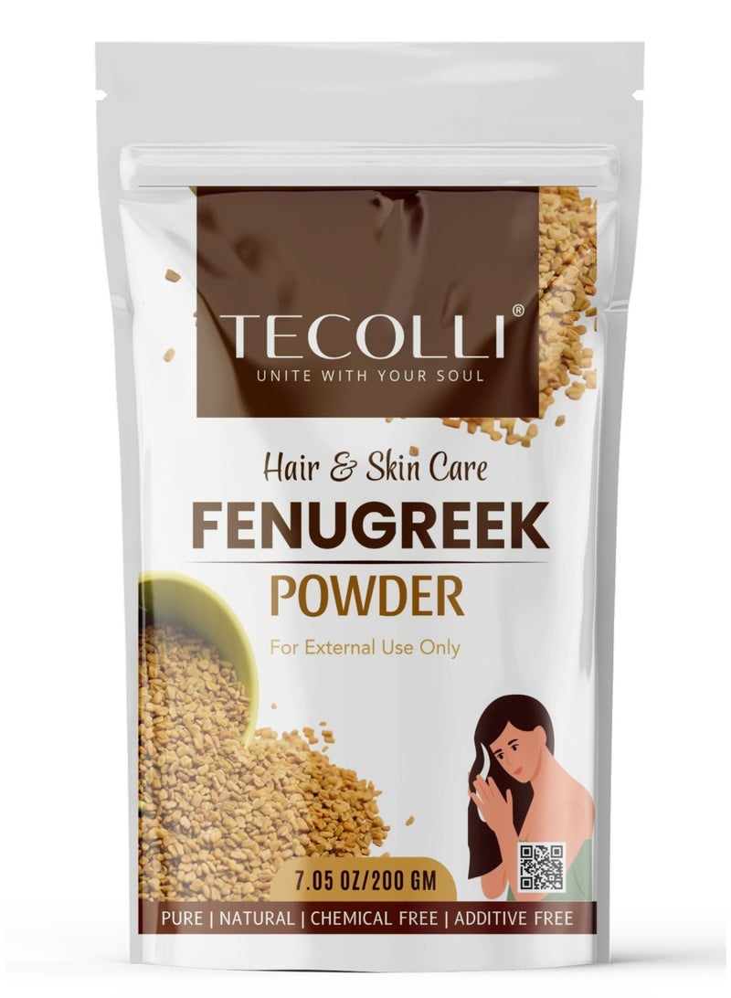 Fenugreek Powder (Methi) 200 gm | 100% Pure & Natural Herbal Powder for Hair & Skin Care | Strengthens Hair & Nourishes Scalp